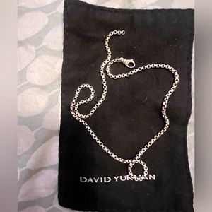 David Yurman chain with box and cleaning wipe 16 in